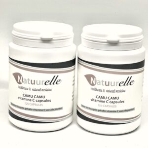 Voordeel set 2 x Raw Organic Camu Camu 120 Capsules (donkere kleur)