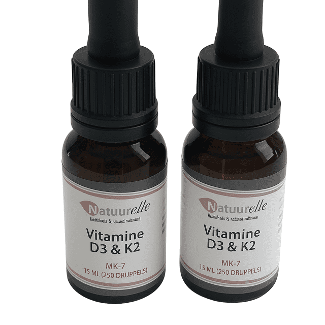 Voordeelset 2 x Vitamine D3 en K2 15 ml (kokosolie)
